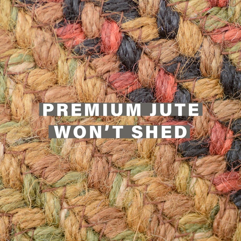 Homespice Gingerbread Braided Rug 20x30 - Jute Braided Kitchen Rugs for Country, Primitve Decor, Reversible, Pet-Friendly, Durable & Easy to Maintain - Image 4